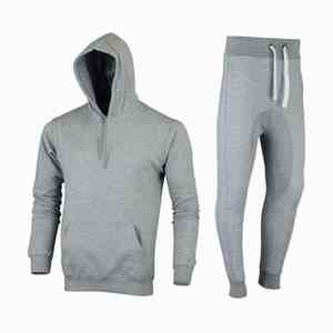 Conjunto Deportivo Informal para Hombre OEM de Dos Tonos, Chaqueta con Cremallera Gris y Azul Marino con Pantalones Deportivos a Juego - Product Image 4