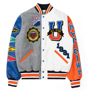 Factory Custom Women's 100% Wool Chenille Embroidery Letterman Baseball Varsity Cropped <b>Jacket</b> Streetwear Style Casual Wear - Product Image 1