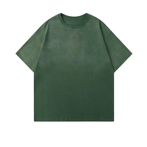 เสื้อยืดแฟชั่นใหม่ ทรงหลวม ผ้าคอตตอน 100% สไตล์วินเทจ พิมพ์ลายโลโก้ได้ตามต้องการ เสื้อยืดโอเวอร์ไซส์ทรงเรโทร 250gsm สำหรับผู้ชาย ลุคดิสเทรส - Product Image 6