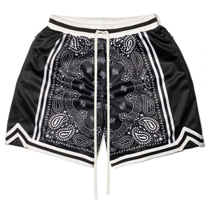 Shorts de basketball unisexes de haute qualité, respirants, à séchage rapide, légers, 100% polyester, taille élastique, service OEM ODM personnalisé - Product Image 2