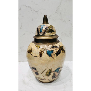 Pot à gingembre en métal avec couvercle, motif floral sur le dessus, pot de rangement décoratif de haute qualité pour la décoration de mariage, fournitures pour tables de maison - Product Image 2