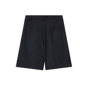 Wholesale OEM Custom Men's Tailored Dress <b>Shorts</b> <b>Black</b> Pleated Suit <b>Shorts</b> <b>Smart</b> Casual Summer <b>Shorts</b> - Product Image 5