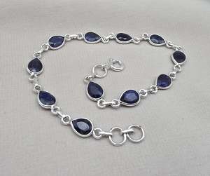 Bracelet en argent sterling 925 de luxe avec breloque en forme de poire et pierres précieuses, design simple et classique, haute qualité pour femmes, vente en gros OEM - Product Image 1