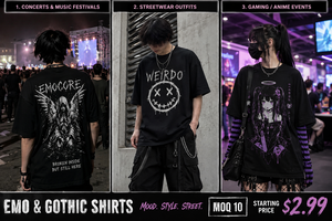 Camiseta Gráfica Extra Grande Emocore con Estampado de Ángel Negro, Unisex, Corte Holgado, Cuello Redondo, Manga Corta, Estilo Punk, Ropa Urbana - Product Image 3
