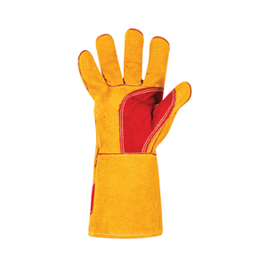 Best Quality Low Price Leather Welding <b>Gloves</b> With Yellow Heat Resistant For Adults Protection Hand Wear - Product Image 3