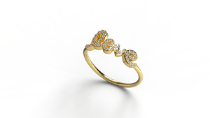 Luxury 18K Gold Love Round Diamond <b>Ring</b> Statement Promise Wedding Band Dainty Engagement <b>Ring</b> <b>Stack</b> <b>Ring</b> Jewelry for Women - Product Image 2