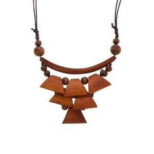Collier en bois pour femmes, mode écologique, artisanat en bambou et en bois, bijoux - Product Image 6