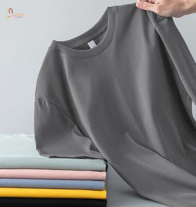 เสื้อยืดคอกลมแขนสั้นผู้ชายสำหรับฤดูร้อน โลโก้ด้านหน้า ผ้าฝ้าย 100% แห้งเร็ว ระบายอากาศได้ดี ทรงเข้ารูป สีพื้นลำลอง - Product Image 1