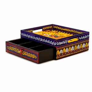 Handcrafted Wooden Elephant Printed <b>Storage</b> <b>Box</b> with Drawer | Decorative Organizer <b>Box</b> | Traditional Indian Hand-Painted Wooden - Product Image 2