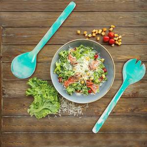 Handmade <b>White</b> Resin Salad Bowl Servers Disposable Eco-Friendly Lightweight Modern Style High Quality Tableware Customized Food - Product Image 1