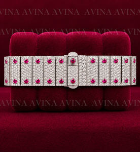 Reloj de Lujo con Diamantes de Moissanita Rosa Rubí para Mujer, Estilo Hip Hop, Completamente Cubierto de Diamantes, Esfera Cuadrada con Números Romanos, Correa de Acero Inoxidable - Product Image 5