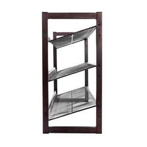 Scarpiera a 3 livelli in ferro cromato con piano obliquo, regolabile, dal design moderno e semplice, per l'arredamento di casa e il soggiorno - Product Image 6