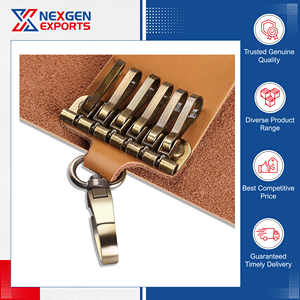 Llavero Colgante de Cuero PU Hecho a Mano, Multifuncional, Estilo Vintage, Calidad Estándar de Fabricante Indio, para Compradores al por Mayor - Product Image 5