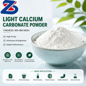 Poudre de carbonate de calcium léger à haute blancheur, carbonate de calcium précipité PCC pour plastique, caoutchouc, peinture, papier - Product Image 1