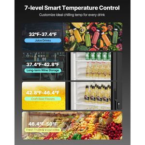 Frigorifero Espositore Commerciale con Porta in Vetro da 9,7 CU.FT, Congelatore per Bevande - Product Image 4