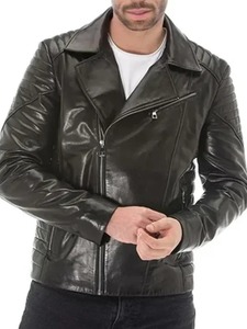 Chaqueta de Cuero Negra para Motociclista Vanguard, Original - Product Image 1