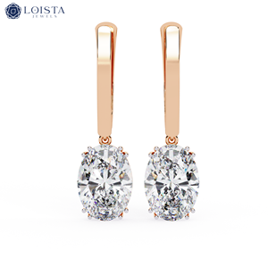 Pendientes redondos de 18k con diamantes cultivados en laboratorio, certificados por IGI, personalizables, tipo huggie, color DE, VVS-VS. - Product Image 1