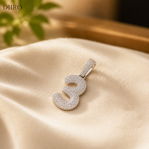 Custom Iced Out <b>Pendants</b> Number Hip Hop Moissanite Charms 925 Sterling Silver Round Brilliant Cut Men's Everyday Wear - Product Image 4