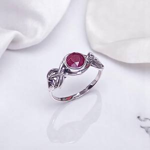 Natural With Round Shape Gemstone Silver Rings 925 Sterling Silver Fine Ring Fine Jewelry Direct Supply - Product Image 3