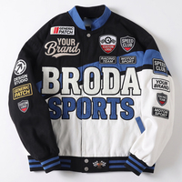 Blouson de moto F1 respirant en polyester/coton, grande taille, avec logo brodé personnalisé, idéal pour l'hiver – Vente en gros OEM