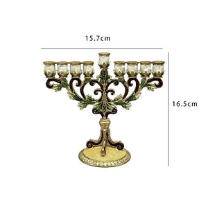 Candelabro de Metal de 9 Brazos Estilo Antiguo, Candelabro Antiguo para Decoración Festiva y Espiritual - Product Image 2