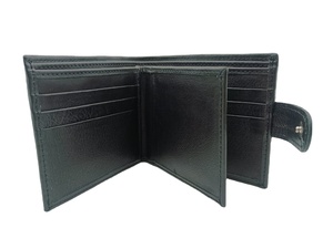 Stylish High Quality <b>Men's</b> Short Card Business <b>Wallet</b> Custom Designer Genuine Leather Fold Customized Logo Low MOQ Wholesale - Product Image 2