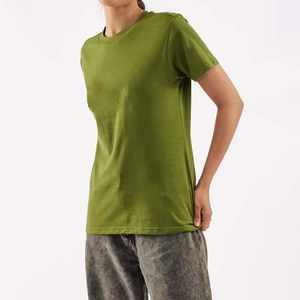 T-shirt décontracté pour femmes de qualité supérieure, manches courtes, 100% coton, respirant, séchage rapide, tissu tricoté, fabriqué au Pakistan - Product Image 3