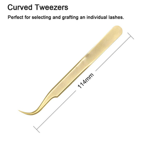 High Quality Professional Women's Eyelash Tweezers Japanese Stainless Steel Anti-Static Durable Beauty Instrument with 10mm Tip - Product Image 5