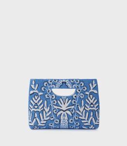 Bolso de Mano de Lujo con Cuentas de Turquesa y Bordado Bohemio, Cierre de Solapa, Hecho a Mano, Lona Premium, Floral, para Fiestas, Uso Diario y Nocturno - Product Image 5