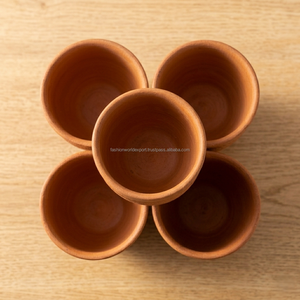 Verres Kulhad en terre cuite rustique, verres à boisson traditionnels indiens en argile, ensemble de vaisselle en terre cuite faite à la main pour le thé, le café - Product Image 3