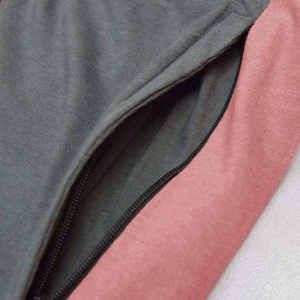 Pantalon de jogging décontracté pour homme, rose et gris, à blocs de couleur, taille élastique avec cordon de serrage, poches latérales, respirant, coupe ajustée, idéal pour l'automne - Product Image 5