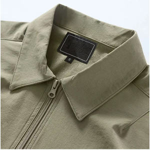 T-shirt décontracté en coton 100 % écologique pour homme, coupe ample et oversize, avec poche poitrine, fermeture éclair, tricoté, respirant et imprimé, grandes tailles - Product Image 2