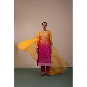 Women's Fancy Digital Print Suit <b>Set</b> with Heavy <b>Embroidery</b> Work - Product Image 2