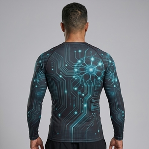Rashguard Sublimado para MMA, Ropa Deportiva BJJ, Artes Marciales, Rashguard Personalizado, Cómodo, Transpirable, de Secado Rápido, para Fitness Masculino - Product Image 5