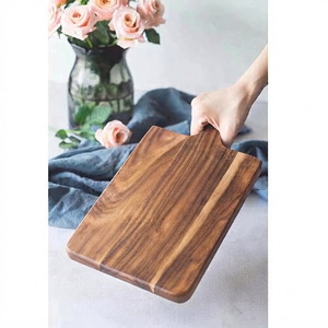 Planche à découper en bois d'acacia avec poignée intégrée et trou de suspension, écologique, épaisseur 1,5 cm, passe au lave-vaisselle - REHMAN CRAFT - Product Image 1