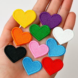 Parches Bordados de Corazones Pequeños de Excelente Calidad, Personalizados, Termoadhesivos / Para Coser, Paquete Surtido de 10 Colores, para Chaquetas y Bolsos DIY - Product Image 4