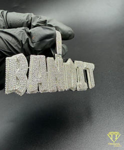 Collar de Lujo con Colgante 'BANDIT' Iced Out, Cadena de Diamantes Moissanite, Estilo Hip Hop, Regalo Impresionante - Product Image 5