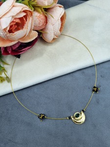 Luxury Gold Crescent Moon Pendant <b>Necklace</b> with <b>Ruby</b> Red Stone Minimalist Fashion Jewelry Elegant Daily Wear <b>Necklace</b> Set - Product Image 2