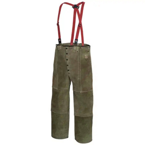Premium Cowhide <b>Split</b> Leather Welding <b>Trouser</b> Custom Design Industrial Safety Clothing Fire Resistant CE Certified Heat - Product Image 3