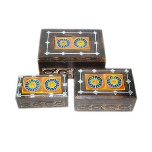 Article de cadeau en os de corne Top vente unique boîte de vadrouille collier bijoux boîtes décoratives emballage de logo personnalisé article d'artisanat indien - Product Image 5