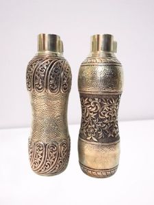 Copper Water Bottle Screw-On Lid Reusable Metal Travel Bottle Minimalist Design for <b>Hiking</b> Camping Adults - Product Image 3