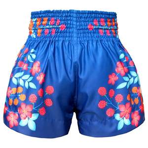 Pantalones Cortos de Muay Thai para Hombre, Estampado Vibrante, Cintura Elástica, para Entrenamiento, Gimnasio, Kickboxing, Ligeros, Coloridos - Product Image 1