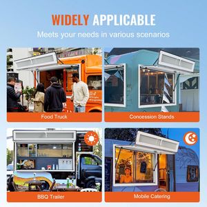 Finestra di concessione in lega di alluminio 60 "x 36" per camion di cibo tripla tenda scorrevole porta gancio trascinamento 85 gradi per finestra di servizio per - Product Image 6