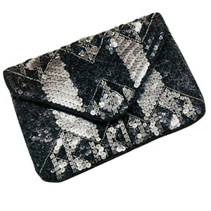 Perles brodées à la main en jute naturelle Perles de monnaie Sac à main Pochette - Product Image 5