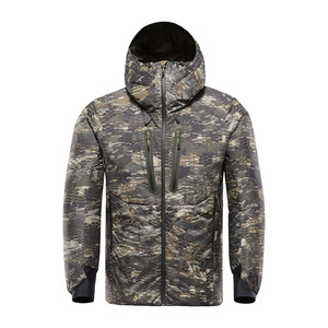OEM Custom Mens Honeycomb <b>Camo</b> Softshell <b>Jacket</b> Windproof <b>Waterproof</b> Technical Outdoor Hunting Coat Hooded Tactical Apparel - Product Image 1