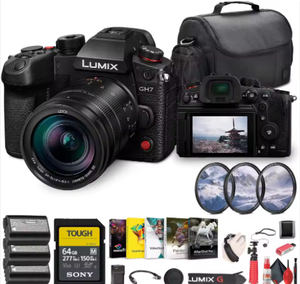 กล้องมิเรอร์เลส <span class=keywords><strong>Lumix</strong></span> <span class=keywords><strong>GH7</strong></span> พร้อมเลนส์ 12-60 มม. F/2.8-4 การ์ด SD 64GB ถ่ายวิดีโอ 4K 8K ซูมดิจิตอล 16 เท่า หน้าจอ IPS 2.8 นิ้ว รุ่น DC-GH7LK - Product Image 2