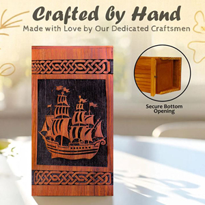 Custom Wooden Ash Urn with Laser Engraving Luxury Wooden Keepsake Urn Collection by AYAANS - Product Image 4