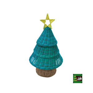 Ornements de Noël en rotin tressé, décorations suspendues écologiques et naturelles pour les fêtes, origine Vietnam - Product Image 6