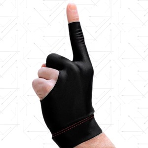 Gants de billard à demi-doigts avec sangle de poignet réglable pour la pratique du billard et du snooker, unisexe, sport - Product Image 4