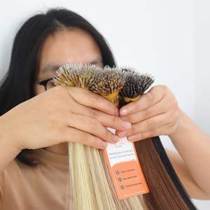 Hot Trend Silky Bone Straight Luxury Vietnamese <b>Remy</b> <b>Hair</b> <b>Extensions</b> Unprocessed Virgin Nano Tip <b>Hair</b> - Product Image 2